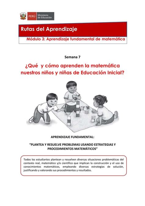 Modulo3 s7 inicial matemática Qué y cómo aprenden la matemática