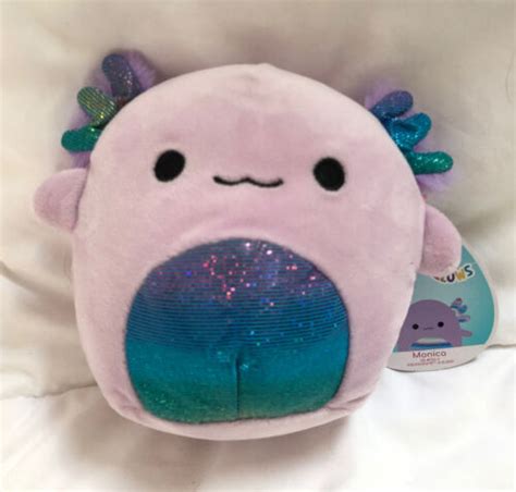 Squishmallows 5 Monica The Purple Axolotl Iridescent Belly Fins Plush