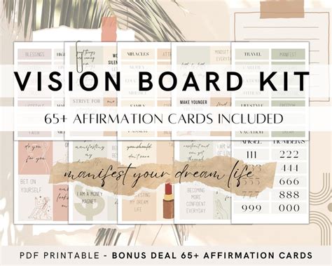 Vision Board Kit Printable 2024 Vision Board Printable Manifestation