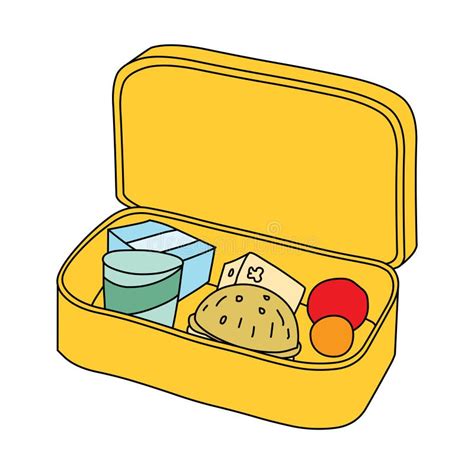 Lunch Box Clip Art Illustration Vector Stock Vector - Illustration of ...