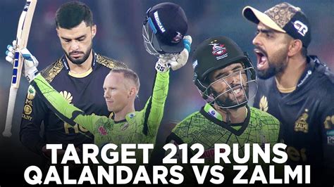 PSL 9 Target 212 Runs Nail Biting End Lahore Qalandars Vs