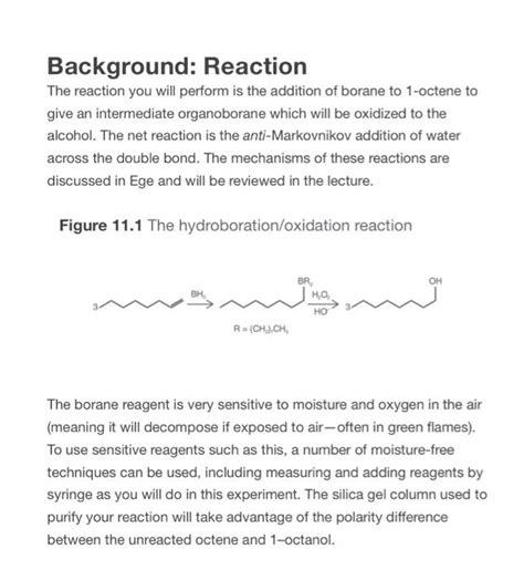 Solved Lab Report For Hydroboration Oxidation 1 Draw The Chegg