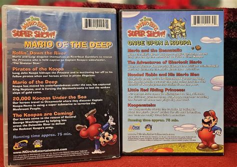 Super Mario Brothers Dvd Super Show Lot Mario Of The Deep Once Upon A Koopa 826663976762 Ebay