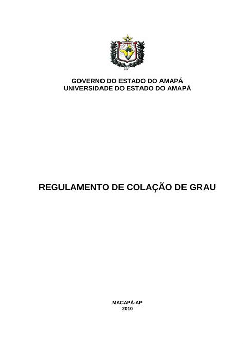 Pdf Regulamento De Cola O De Grau Revisada E Juramento Vii