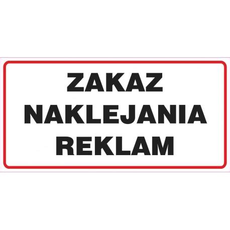 Naklejka INZP19 Zakaz Naklejania Reklam