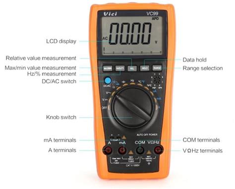 VICI VC99 3 5 6 LCD Manual Auto Digital Multimeter Tester Volt Ammeter