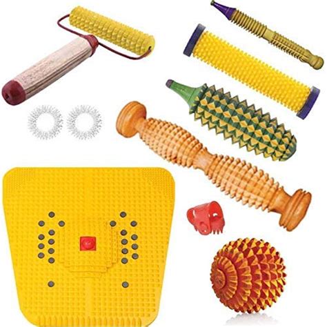 Buy Mify Acupressure Massager Tools Combo Kit With Multipurpose Foot Roller Pyramidal Cuts