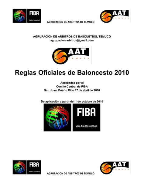 Reglas Oficiales De Baloncesto 2010 PDF