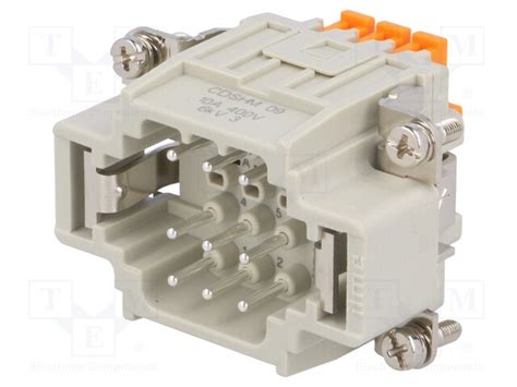 CDSHM 09 ILME - Connector: HDC | male; CDSH; PIN: 9; 9+PE; size 44.27 ...