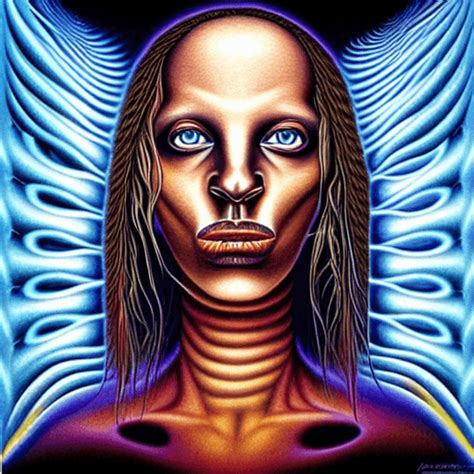 Tool Fear Inoculum Album Cover Alex Grey Beautiful Woman S Face