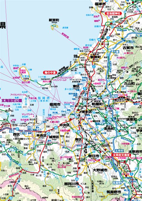 【楽天市場】福岡県全図地図ポスターb1判【2022年版】表面ビニールコーティング加工※水性ペンが使えます：地図の店とうぶんしゃ 楽天市場店