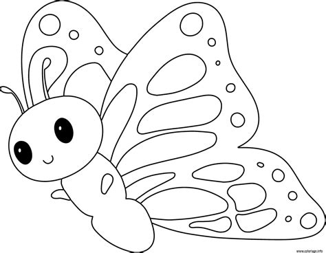 Coloriage Papillon Facile Maternelle JeColorie