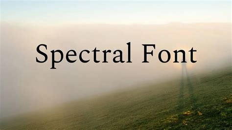 Spectral Font Free Download