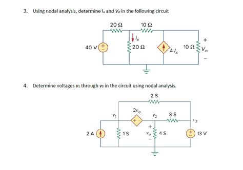 Solved Using Nodal Analysis Determine Lx And Vo In The Chegg