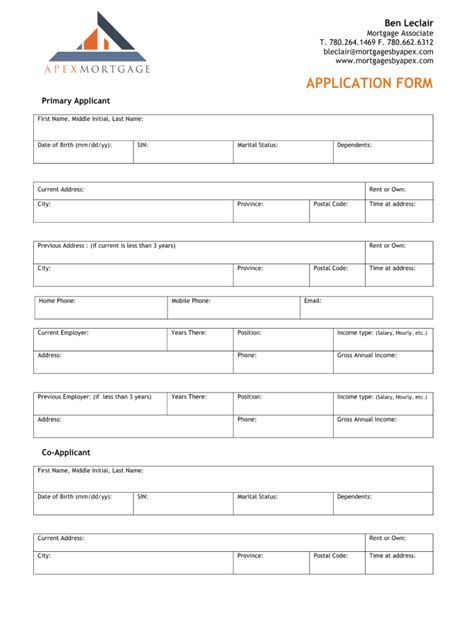 Mortgage Application Form Fill Out And Sign Online Dochub