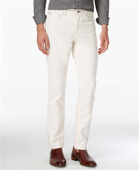 Michael Kors Mens Carlson Corduroy Pants In Ivory White For Men Lyst