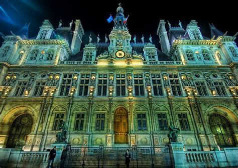 Hotel De Ville Paris Lights Hotel Rock Towers Hd Wallpaper Pxfuel