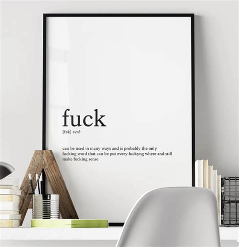 Quadro Decorativo Retangular Fuck Significado
