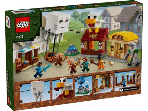 LEGO Minecraft 21273 Нападение на деревню с воздушным шаром Гаст ...