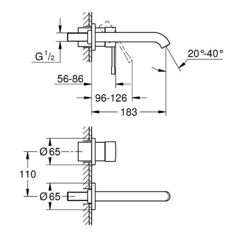 Grohe Essence New komplet armatur til indbygning i væg Supersteel