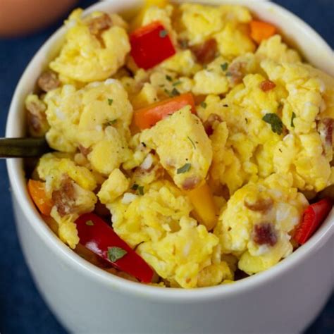 Microwave Scrambled Eggs In A Mug Recipe The Protein Chef