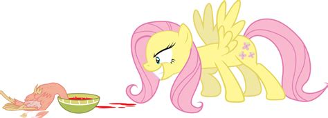 Psycho Fluttershy Drowning Poor Philomeena In Soup By Goblinengineer On