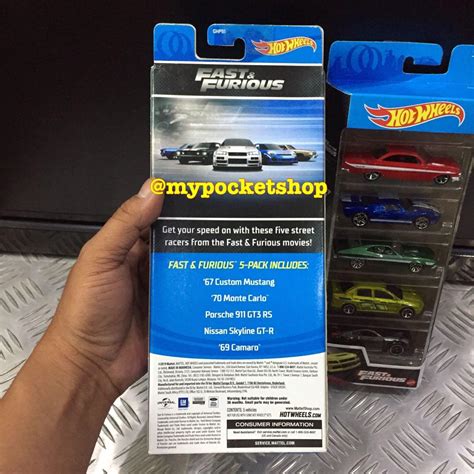 Hot Wheels FAST FURIOUS BASIC 5 PACK 2020 2021 Hotwheels Fast Furious Gift Pack Hobbies