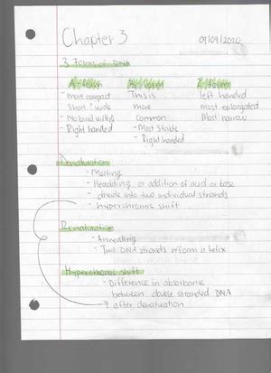 Handwritten Chapter Biochem I Chem Studocu