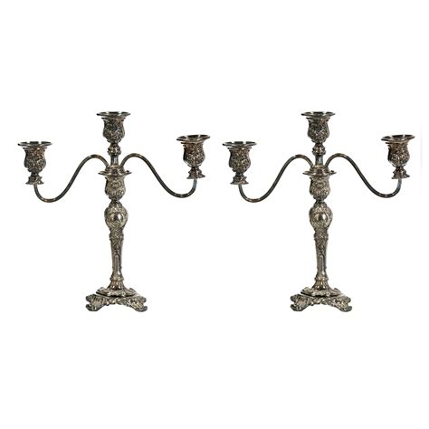 Old Wm Rogers Silver Candelabras