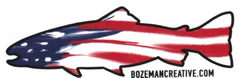 Us Fish Flag Sticker Custom Fly Rod Crafters