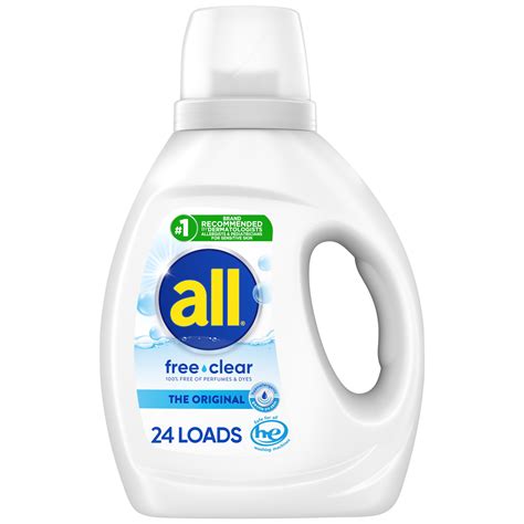 All Liquid Laundry Detergent Free Clear For Sensitive Skin 36 Fluid