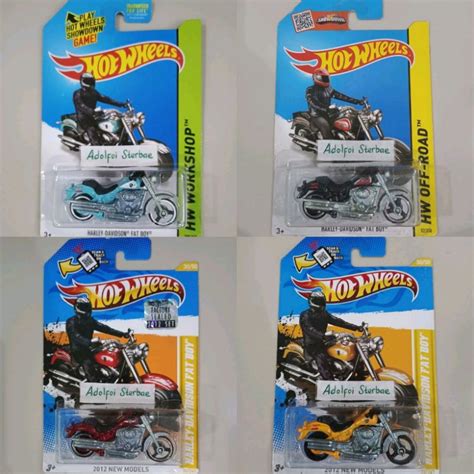 Jual Hotwheels Hot Wheels Harley Davidson Fat Boy Motor Hw Workshop 2012 New Models Akta Hw Off