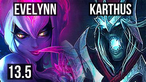 EVELYNN Vs KARTHUS JNG Rank 4 Eve 5 0 3 KR Grandmaster 13 5