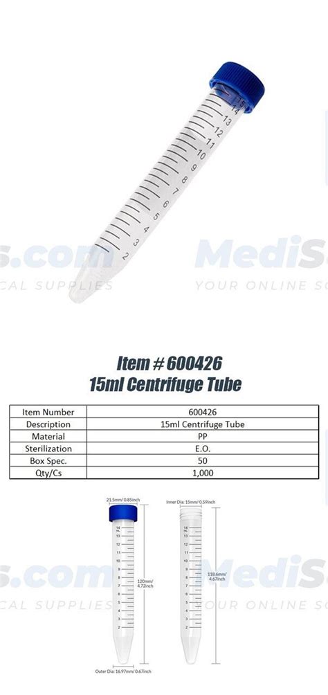 Centrifuge Tube Conical Bottom Plain Bulk Sterile Ml Stephen