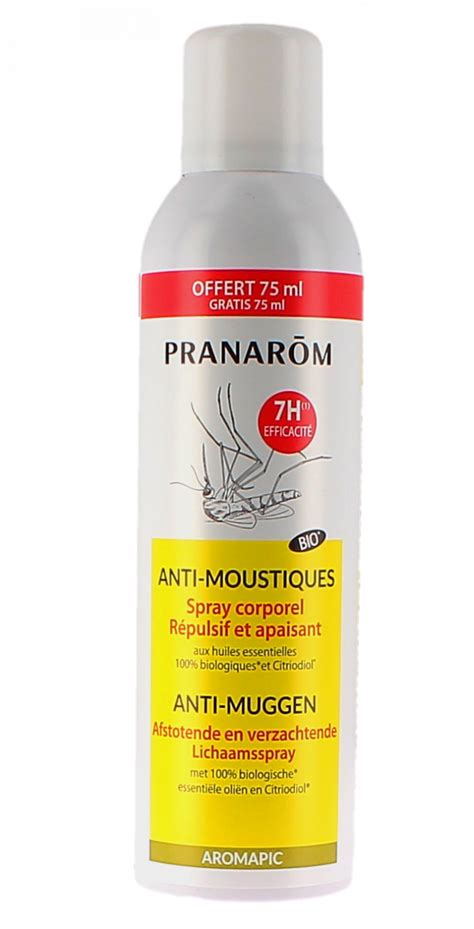 Spray répulsif anti moustiques bio Pranarôm anti moustique corps