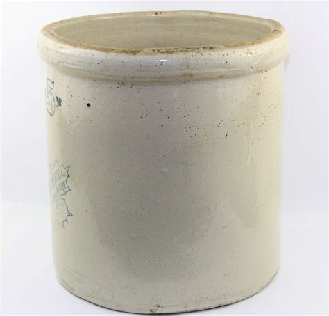 Western Stoneware Old Stoneware Crock Five Gallon Stoneware Crock