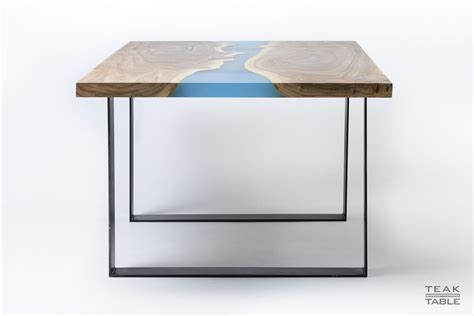 Стол река из слэба карагача — TeakTable