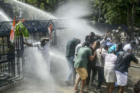 Kerala Violence On Protesters At Cabinet On Wheels Drive Kerala