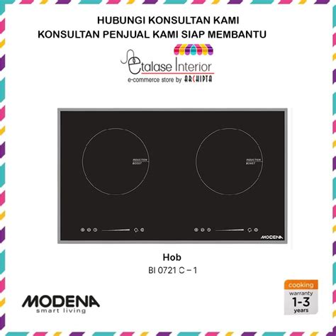 Jual Modena Kompor Listrik Induksi Tanam 2 Tungku Magne BI 0721 BI