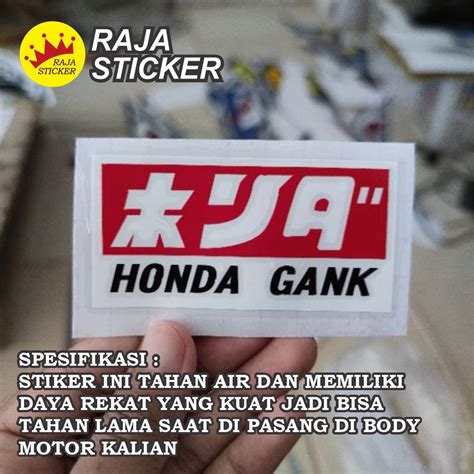 Jual Stiker Sticker Cutting Honda Gank Shopee Indonesia