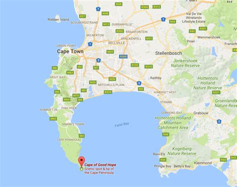 cape  good hope  africa map