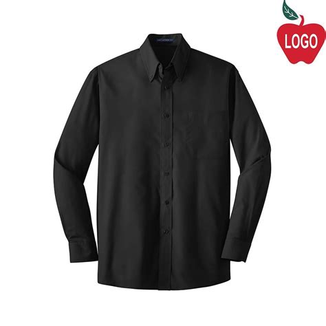 Mens Black Long Sleeve Dress Shirt #W100 - Merry Mart Uniforms