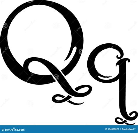 Monogram Letter Q Stock Vector Illustration Of Alphabet