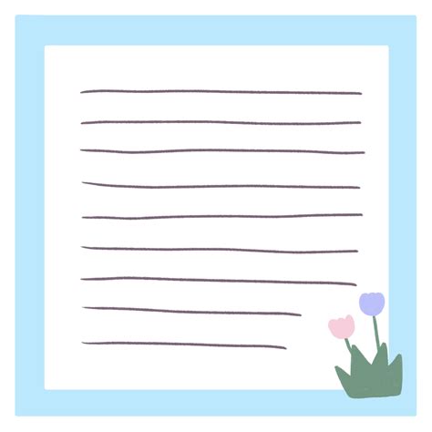 Flower Note Paper 28584580 Png