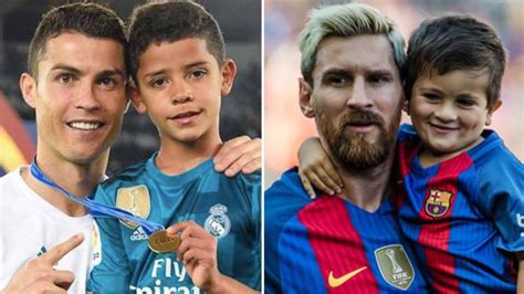 Ini Kesamaan Cristiano Ronaldo Jr Dan Thiago Messi Dengan Ayah Mereka