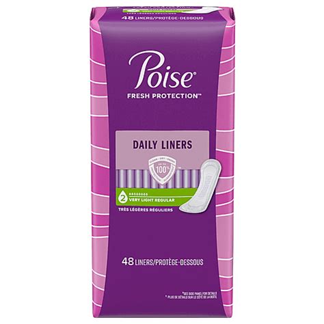 Poise Daily Liners Very Light Regular Ea Incontinence Carlie C S