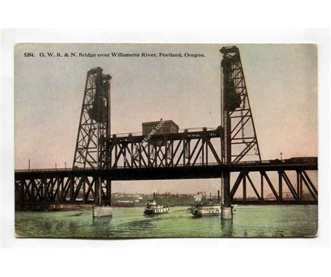 OWR and N Bridge over Willamette River Portland Oregon vintage ...