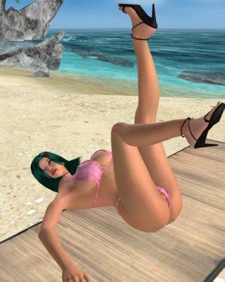Animated Babe Posing In A Bikini At The Beach Porn Pictures XXX Photos Sex Images