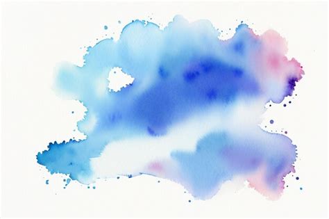 Premium AI Image Watercolor Splash Ink Blue Background Image