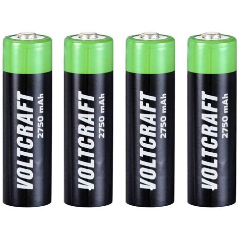 Voltcraft Nimh Mignon Akkus 2750 Mah 4er Set Akku